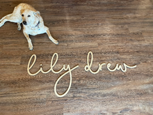 Load image into Gallery viewer, FIRST & MIDDLE Cursive Custom Name Sign