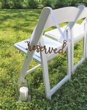 Load image into Gallery viewer, SET OF 2 Laser Cut Reserved Sign