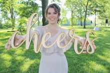 Load image into Gallery viewer, Wood Cheers Sign - i