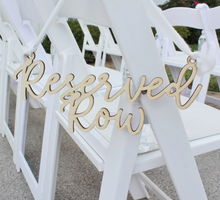 Load image into Gallery viewer, SET OF 2 Laser Cut Reserved Row Signs - ii