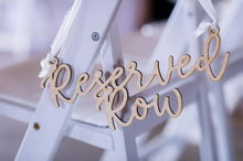 Load image into Gallery viewer, SET OF 2 Laser Cut Reserved Row Signs - ii