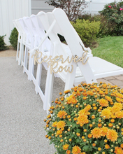 Load image into Gallery viewer, SET OF 2 Laser Cut Reserved Row Signs - ii