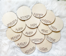 Load image into Gallery viewer, FOOTPRINT READY Birth Announcement Name Circle