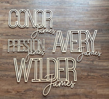Load image into Gallery viewer, FIRST & MIDDLE Custom Name Sign