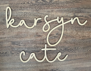 FIRST & MIDDLE Cursive Custom Name Sign