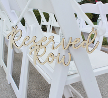 Load image into Gallery viewer, SET OF 2 Laser Cut Reserved Row Signs - ii
