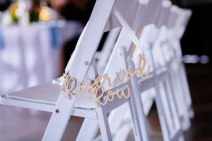 SET OF 2 Laser Cut Reserved Row Signs - ii