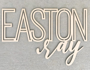 FIRST & MIDDLE Custom Name Sign